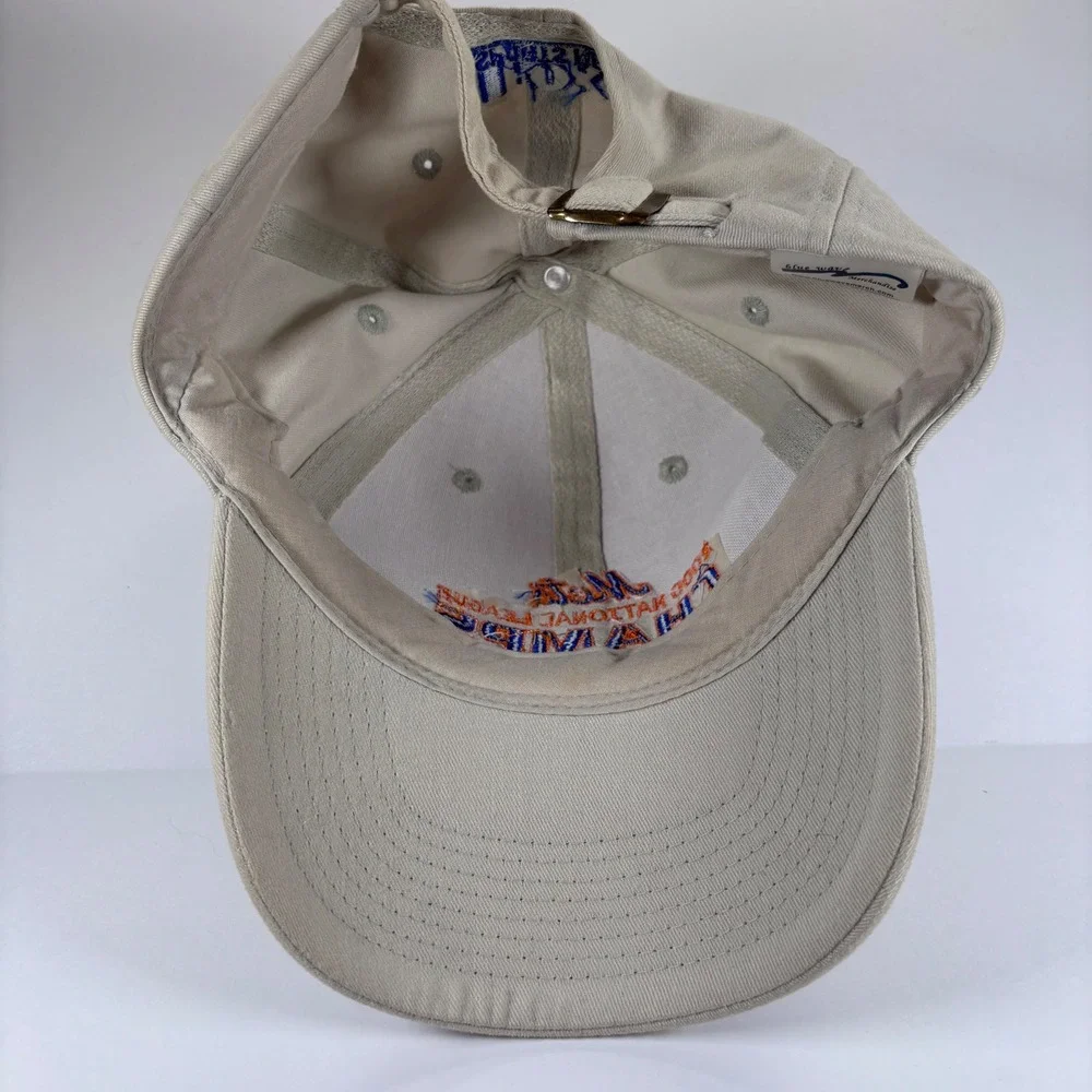 New‎ York Mets 2000 NL Champs Hat Beige Embroidered Baseball Cap Fox Sports OS